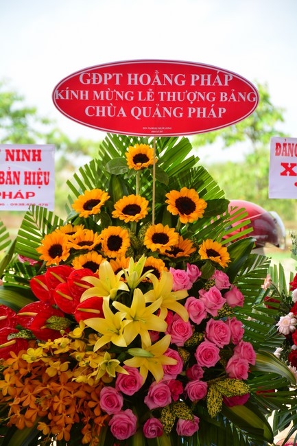 The ceremony setting up the signboard of Quang Phap pagoda - Tay Ninh
