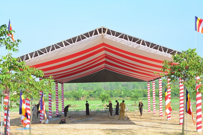 The ceremony setting up the signboard of Quang Phap pagoda - Tay Ninh
