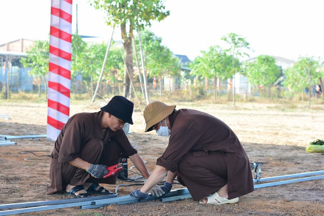 The ceremony setting up the signboard of Quang Phap pagoda - Tay Ninh