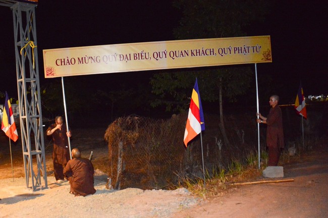 The ceremony setting up the signboard of Quang Phap pagoda - Tay Ninh