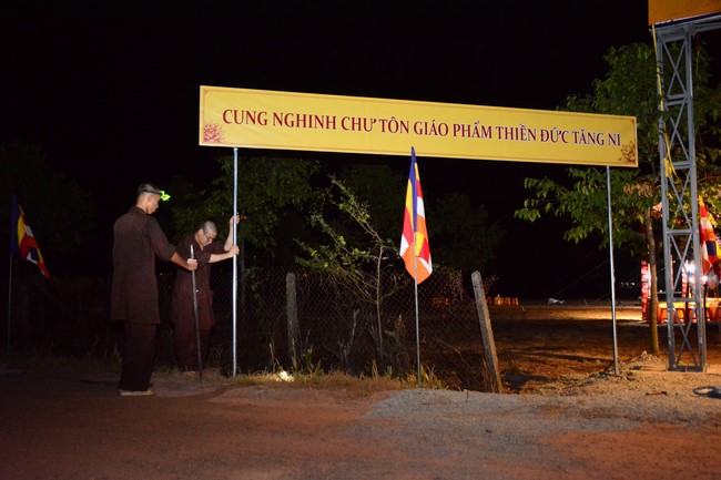 The ceremony setting up the signboard of Quang Phap pagoda - Tay Ninh