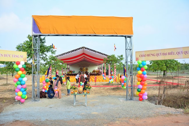 The ceremony setting up the signboard of Quang Phap pagoda - Tay Ninh