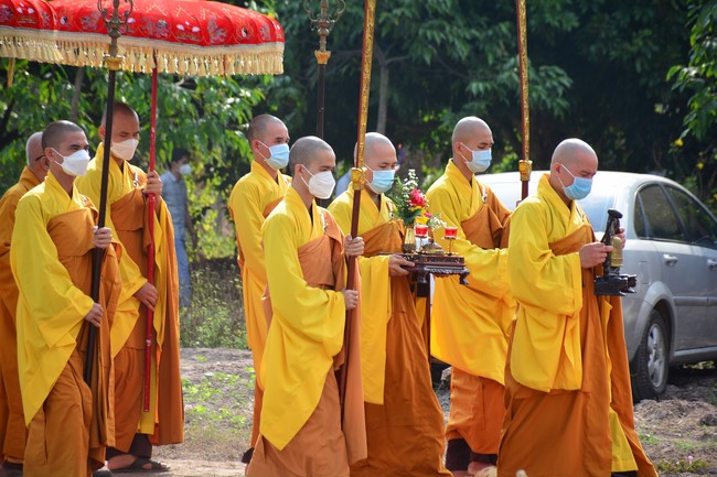 The ceremony setting up the signboard of Quang Phap pagoda - Tay Ninh