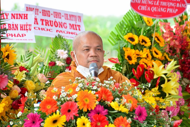 The ceremony setting up the signboard of Quang Phap pagoda - Tay Ninh