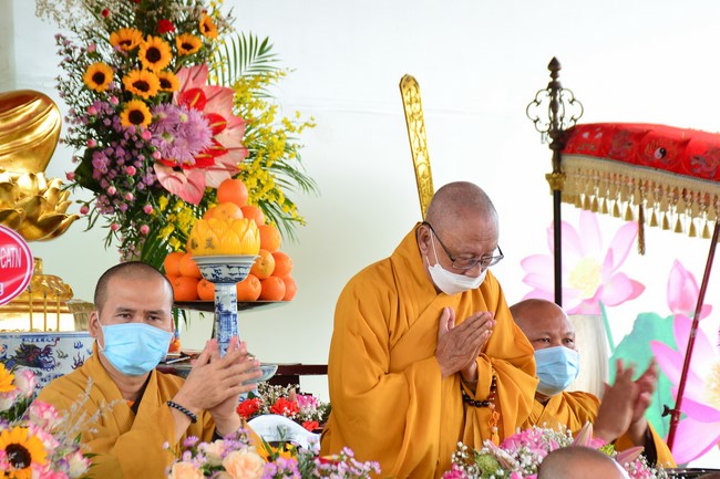 The ceremony setting up the signboard of Quang Phap pagoda - Tay Ninh