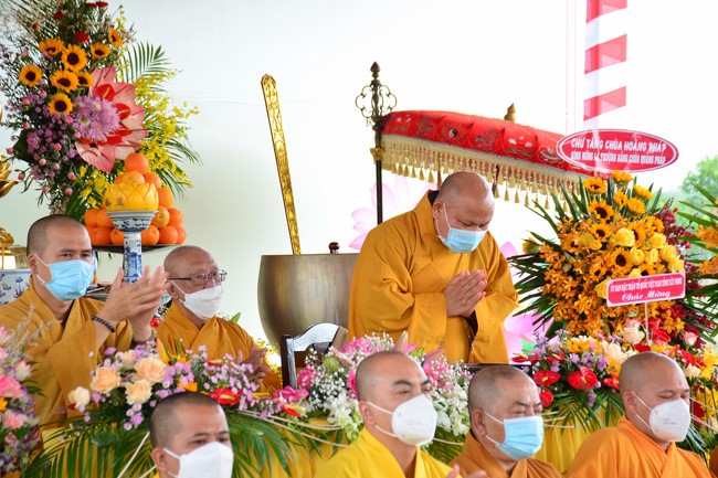 The ceremony setting up the signboard of Quang Phap pagoda - Tay Ninh