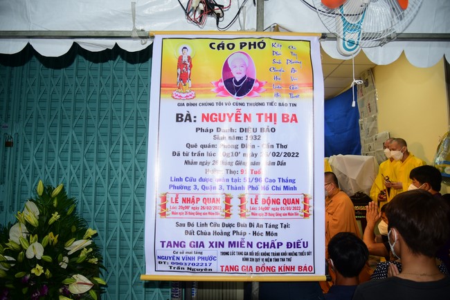 Viếng tang lễ Phật tử Diệu Bảo ở quận 3