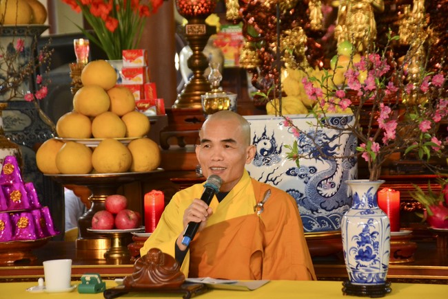 Peace praying ceremony in Tay Khanh Pagoda, Thai Binh