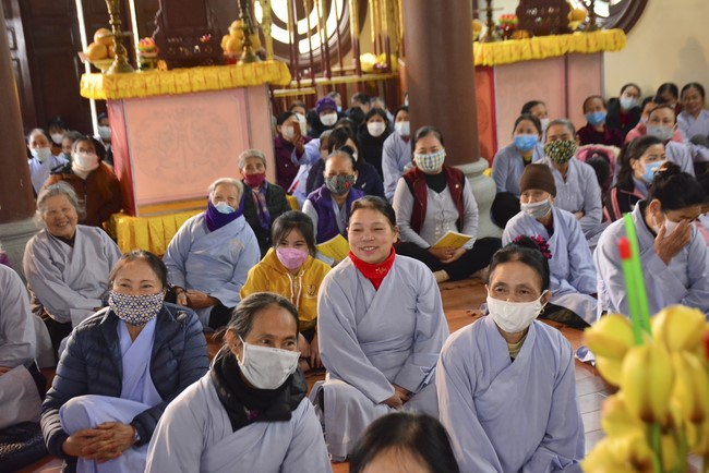 Peace praying ceremony in Tay Khanh Pagoda, Thai Binh