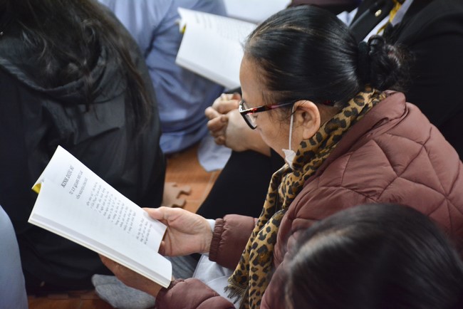 Peace praying ceremony in Tay Khanh Pagoda, Thai Binh