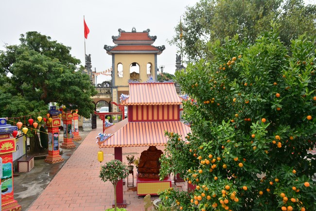Peace praying ceremony in Tay Khanh Pagoda, Thai Binh