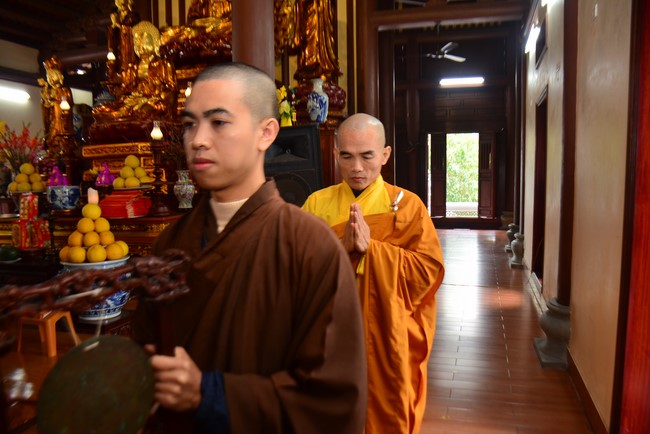 Peace praying ceremony in Tay Khanh Pagoda, Thai Binh