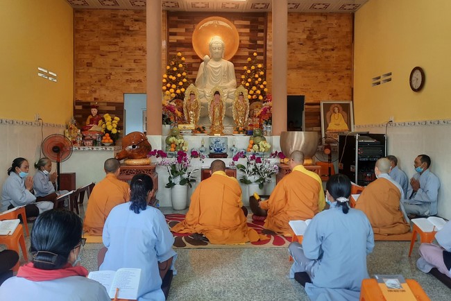 The Ceremony Praying for Peace in Lunar New Year at An Son Pagoda in Quang Ngai.