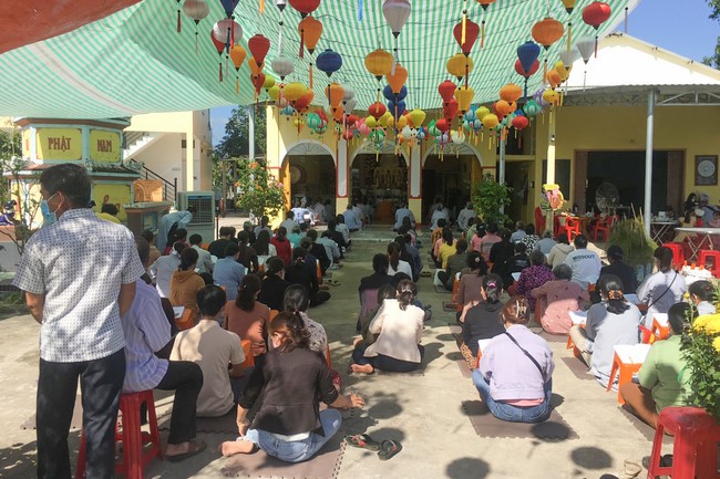 The Ceremony Praying for Peace in Lunar New Year at An Son Pagoda in Quang Ngai.