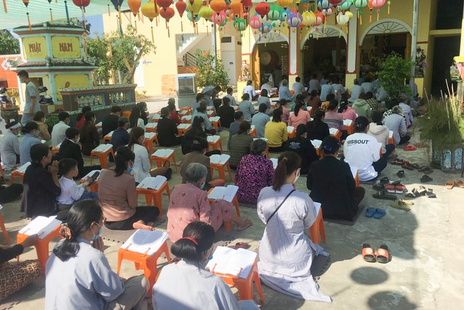 The Ceremony Praying for Peace in Lunar New Year at An Son Pagoda in Quang Ngai.