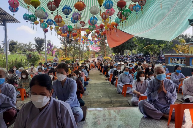 The Ceremony Praying for Peace in Lunar New Year at An Son Pagoda in Quang Ngai.