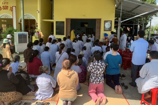 The Ceremony Praying for Peace in Lunar New Year at An Son Pagoda in Quang Ngai.