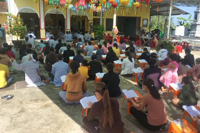 The Ceremony Praying for Peace in Lunar New Year at An Son Pagoda in Quang Ngai.