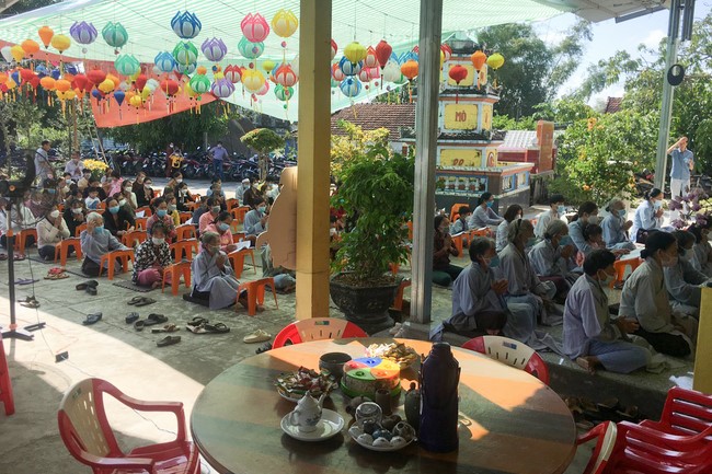 The Ceremony Praying for Peace in Lunar New Year at An Son Pagoda in Quang Ngai.