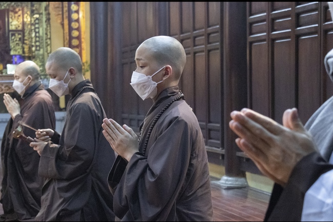 Commemorating the day Shakyamuni Buddha entered into Nirvana at Hoa Phuc Pagoda in Hanoi