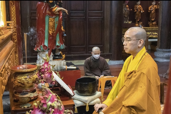 Commemorating the day Shakyamuni Buddha entered into Nirvana at Hoa Phuc Pagoda in Hanoi
