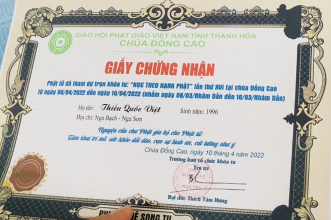 Chùa Đống Cao: Ngày cuối Khóa tu Học Theo Hạnh Phật lần 16