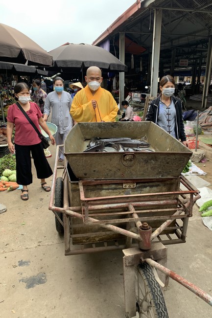 Thiện sự ngày Rằm tại chùa Đống Cao