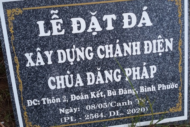 Construction progress of Dang Phap pagoda