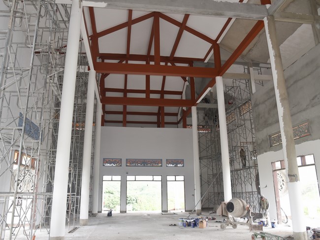 Construction progress of Dang Phap pagoda