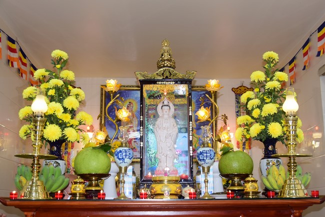 Lễ cầu an tư gia Phật tử Liên Nga, Liên Hiền, Quảng Bình