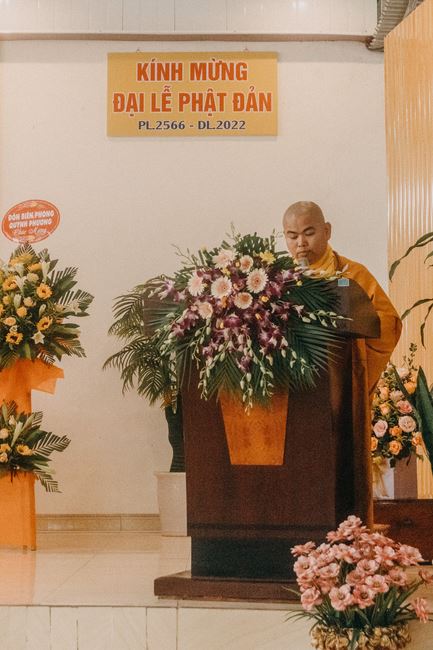 Buddha's birthday ceremony at Can Mon Temple
