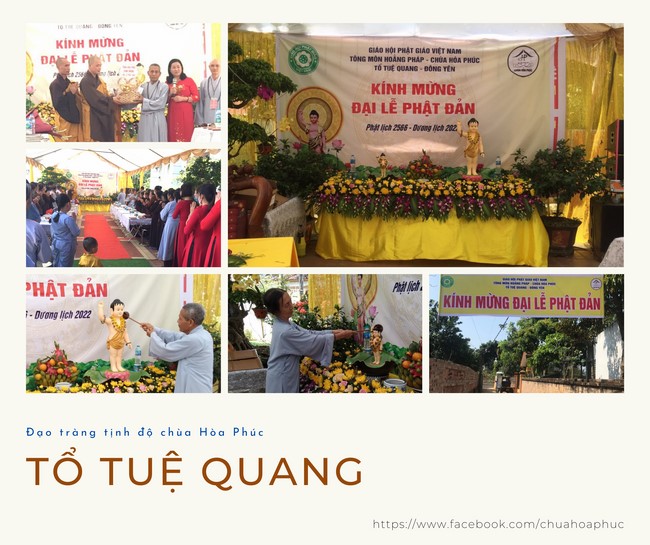 Celebrating Buddha's Birthday at the homes of  Buddhists Teams belonging to Hoa Phuc Pagoda