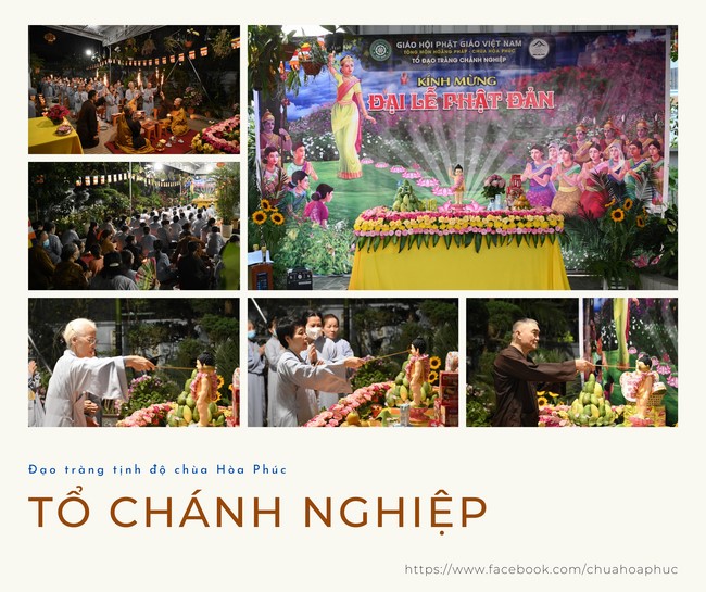 Celebrating Buddha's Birthday at the homes of  Buddhists Teams belonging to Hoa Phuc Pagoda