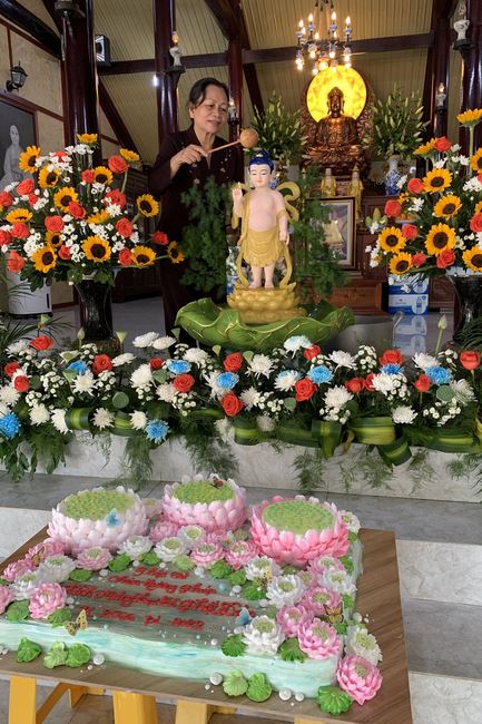 Buddha's Birthday Ceremony at a Hoang Phap Pagoda branch, Cu Chi