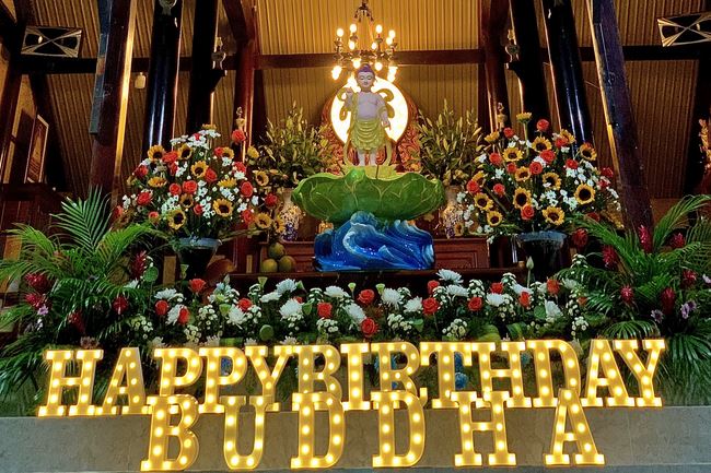 Buddha's Birthday Ceremony at a Hoang Phap Pagoda branch, Cu Chi