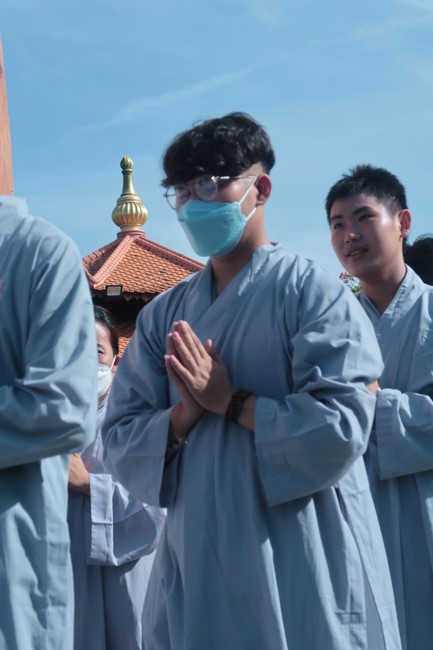 Visit Truc Lam Chanh Giac Monastery, Tien Giang of Hoang Phap pagoda security Team