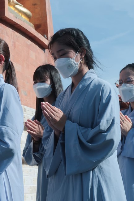 Visit Truc Lam Chanh Giac Monastery, Tien Giang of Hoang Phap pagoda security Team