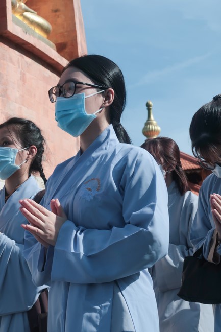Visit Truc Lam Chanh Giac Monastery, Tien Giang of Hoang Phap pagoda security Team