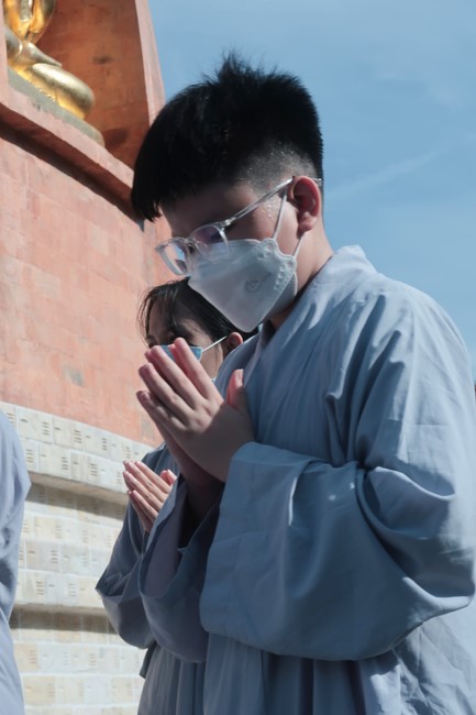 Visit Truc Lam Chanh Giac Monastery, Tien Giang of Hoang Phap pagoda security Team
