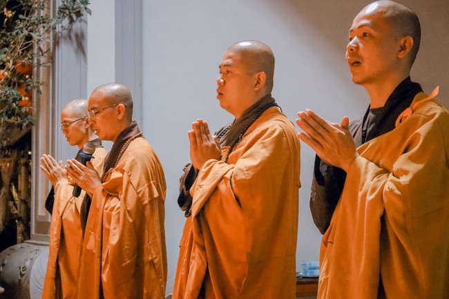 2nd day of the Retreat Back to a Peaceful Place - Candle Lighting Night - at Hoa Phuc Pagoda