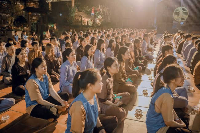 2nd day of the Retreat Back to a Peaceful Place - Candle Lighting Night - at Hoa Phuc Pagoda