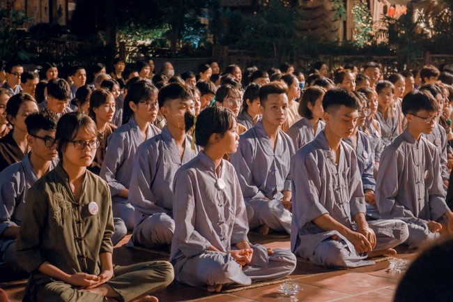 2nd day of the Retreat Back to a Peaceful Place - Candle Lighting Night - at Hoa Phuc Pagoda