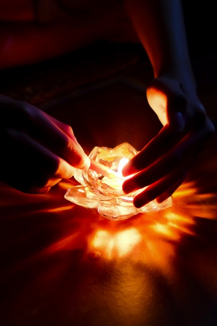 2nd day of the Retreat Back to a Peaceful Place - Candle Lighting Night - at Hoa Phuc Pagoda