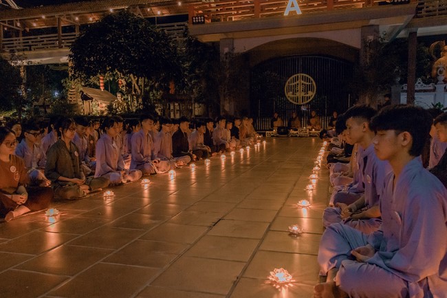 2nd day of the Retreat Back to a Peaceful Place - Candle Lighting Night - at Hoa Phuc Pagoda