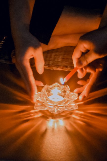 2nd day of the Retreat Back to a Peaceful Place - Candle Lighting Night - at Hoa Phuc Pagoda
