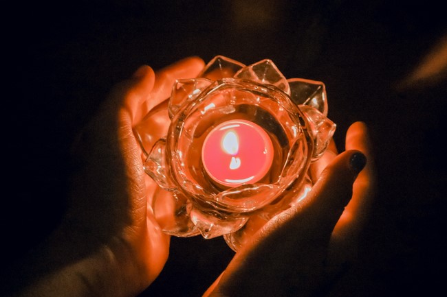 2nd day of the Retreat Back to a Peaceful Place - Candle Lighting Night - at Hoa Phuc Pagoda