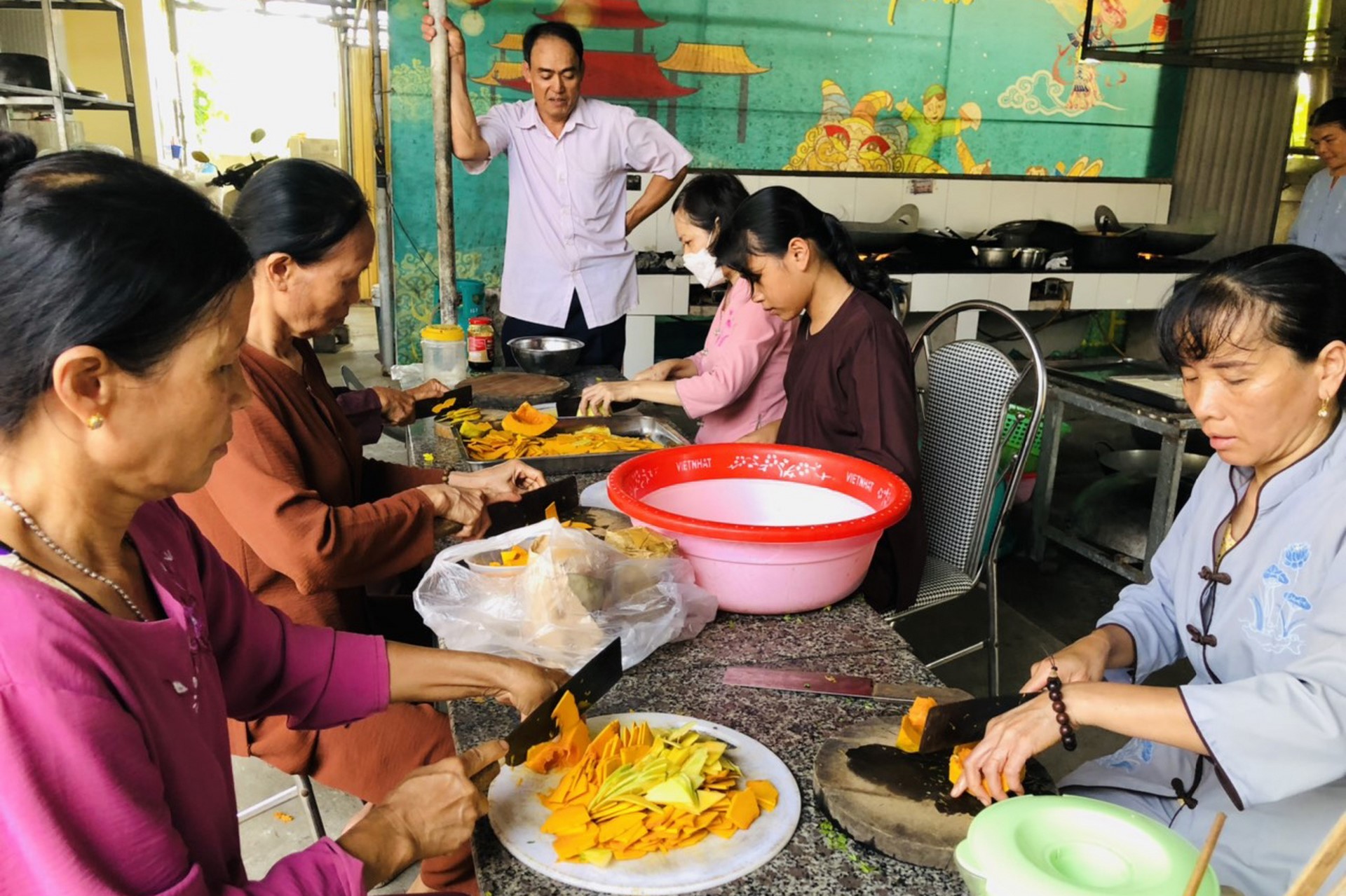 The charity program on May at Dong Cao Pagoda