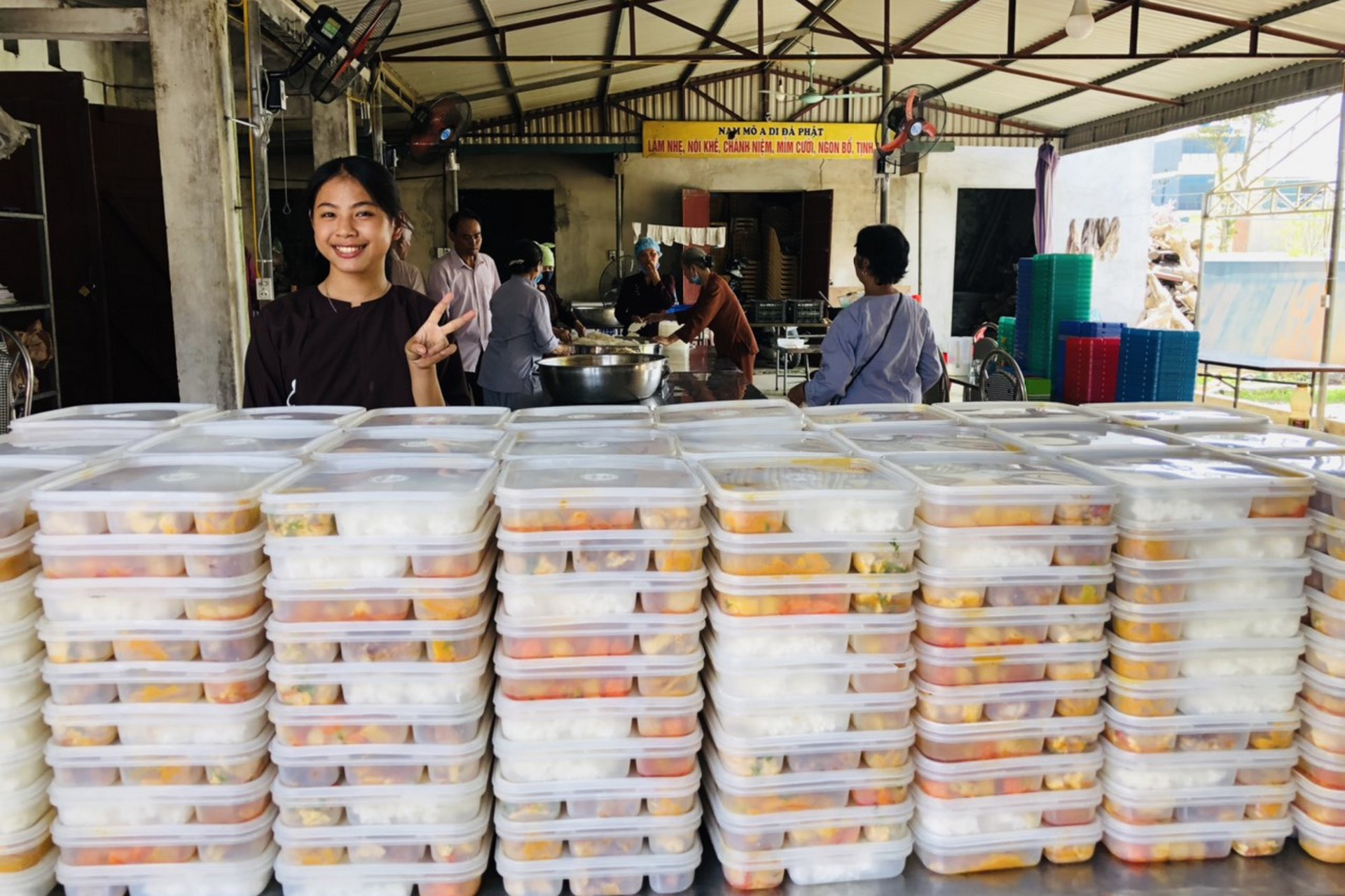 The charity program on May at Dong Cao Pagoda