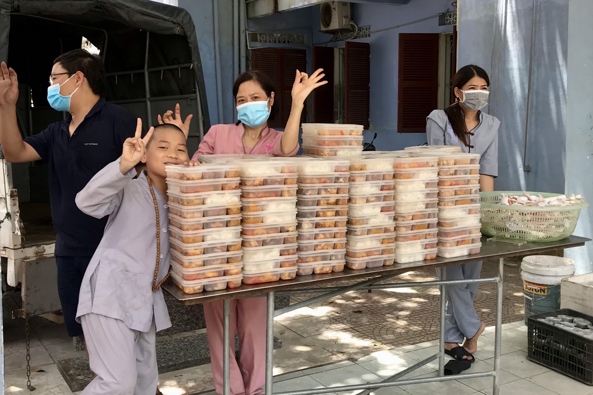 The charity program on May at Dong Cao Pagoda