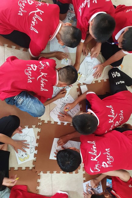 The 2nd day of Teenage Retreat in summer at Tay Khanh pagoda